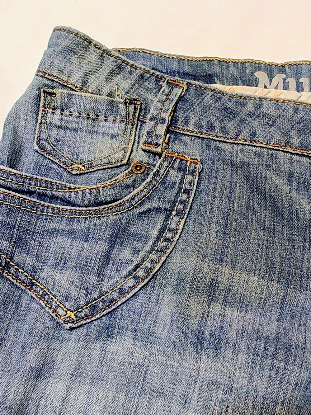 Mudd Y2K Distressed Flare Low Rise Jeans - Picture 6 of 9